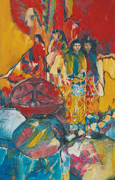 The People, The Way - painting by Sandipa